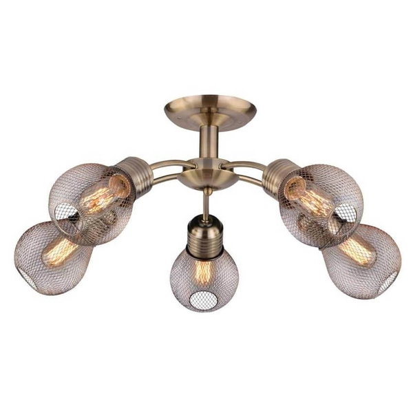 Druciana lampa wisząca Gliva 35-56603 Candellux do salonu miedziana