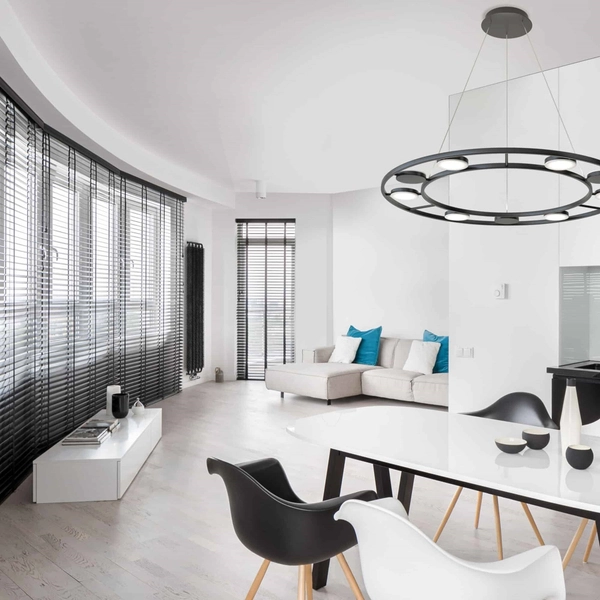 Okrągła lampa wisząca Fad MOD070PL-L63B3K LED 63W czarna