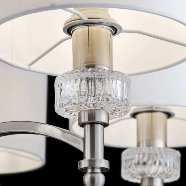 LAMPA wisząca ALICANTE MOD014CL-06N Maytoni abażurowa OPRAWA zwis glamour nikiel