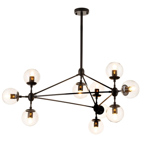 Loftowa lampa wisząca Astrifero ST-9047-10 amber Step molekuły czarna