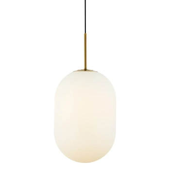 Minimalistyczna lampa wisząca ALIAS GOLD ML0318 do salonu szklana złota