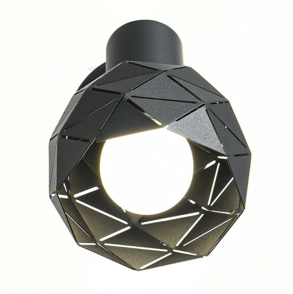 Regulowana LAMPA ścienna REUS LP-8069/1WS BK Light Prestige metalowa OPRAWA geometryczny kinkiet czarny