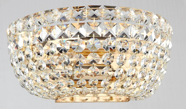 Kinkiet glamour Basfor DIA100-WL-02-G crystal złoty 