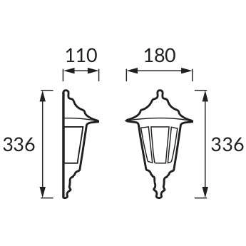 Zewnętrzna LAMPA ścienna BEGONYA4 03141 Ideus tarasowa OPRAWA elewacyjna latarenka outdoor IP44 biała laterna