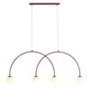 Podwójna wisząca lampa Una 1116L15_L szklane kule czerwone białe