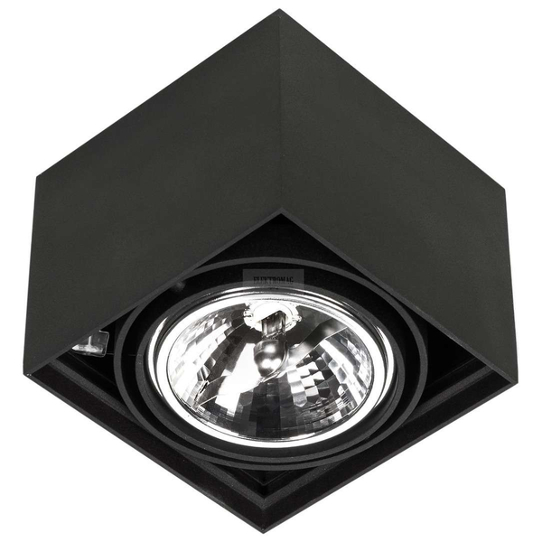Spot LAMPA sufitowa Cardi I Nero Orlicki Design natynkowa OPRAWA kostka czarna