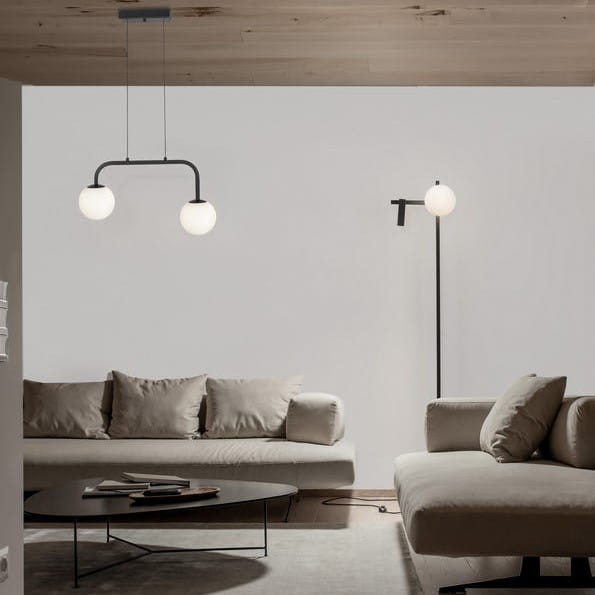 Loftowa LAMPA wisząca UBEDA LE41804 Luces Exclusivas modernistyczna OPRAWA szklane kule LED 16W 3200K zwis biały czarny