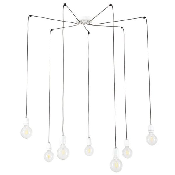 Lampa wisząca PORCIA 3181702 loftowa ceramiczny pająk zwis biały grafitowy