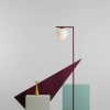Kulista lampa podłogowa Zac 1038A15_1 Aldex metalowa biała czerwona