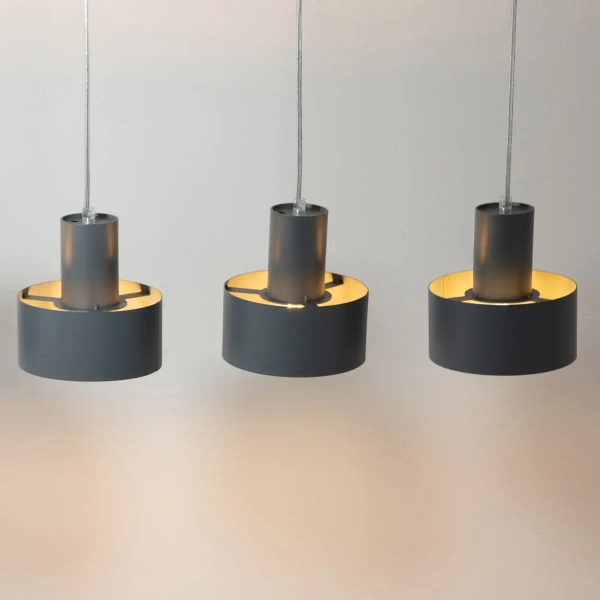 Regulowana lampa wisząca Rif 3 41166 nad stół do jadalni grafitowy