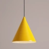 Wisząca lampa salonowa Form 1108G14 Aldex stożkowa z metalu żółta
