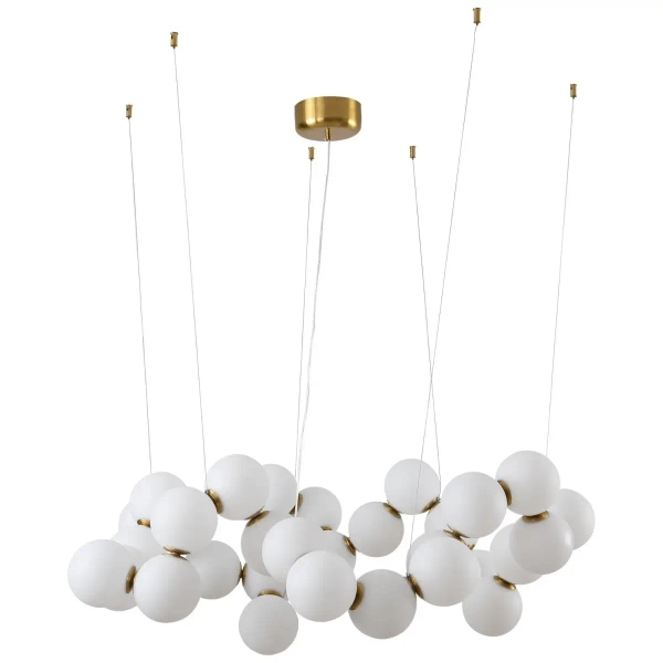 Lampa podwieszana Coralli DP0254-1000 Step LED 116W 3000K kule mosiądz biały