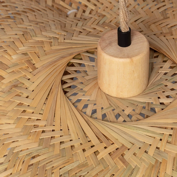 Wisząca lampa japandi Ponti ABR-LWPP1-E27 Abruzzo nad stół bambus brązowy