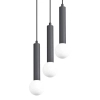 Potrójna lampa wisząca Filano PND-33574-3-BK sople czarne