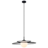 LAMPA wisząca ALISON MDM-4001/1 BK Italux druciana OPRAWA szklana kula ball ZWIS loft czarny biały