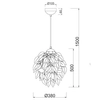 Salonowa lampa wisząca Leavy R10461915 RL Light roślina czarna zielona