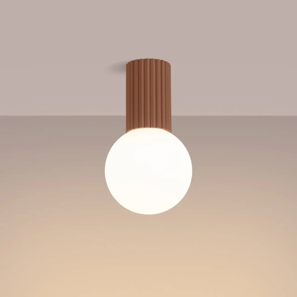 Kulista lampa sufitowa HALO SL.1733 kula szklana biała mocca