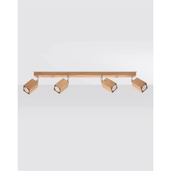 4-punktowa lampa sufitowa SL.1038 drewniana do garderoby
