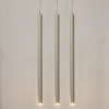 Wisząca lampa potrójna Sopel 3 41452 do salonu tubki szare beżowe