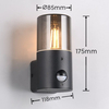 Przyścienna lampa Hoosic 222260132 IP44 czujnik ruchu czarny