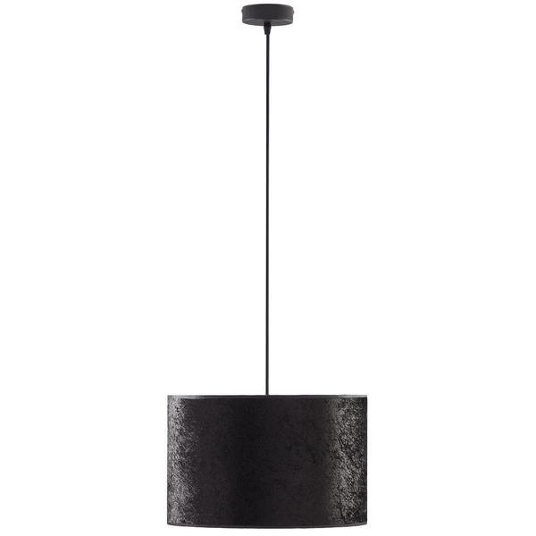 Lampa wisząca z tkaniny Tercino 6191 TK Lighting okrągła metalowa czarna