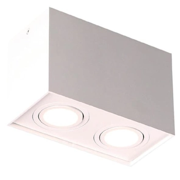 Podwójna lampa sufitowa BASIC SQUARE C0088 Maxlight do kuchni biała