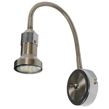 Ruchoma lampa ścienna Arkon kinkiet do czytania chrom