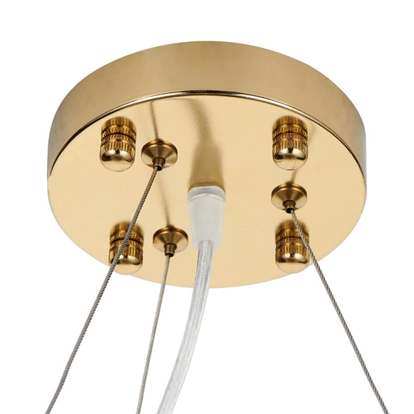 Wisząca lampa BOTANIKA XY080P-80 Step do jadalni glamour biała złota