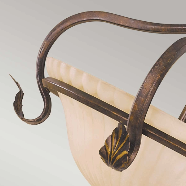 Półplafon Sonoma Valley FE-SONOMAVALLEY-SF Feiss retro do salonu brązowy