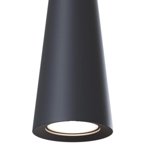 Lampa wisząca stożek Nevill P318PL-01B nad wyspę czarna