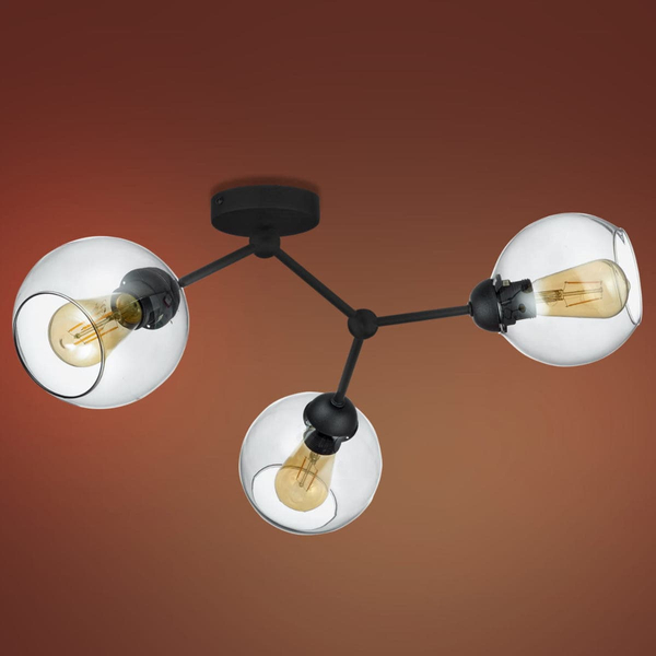 Molekułowa lampa sufitowa loft Fairy 4372 TK Lighting szklany czarny
