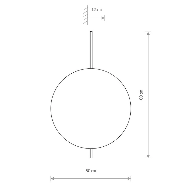 Pokojowy kinkiet okrągły Sunset B 7655 ścienna lampa hol drewno