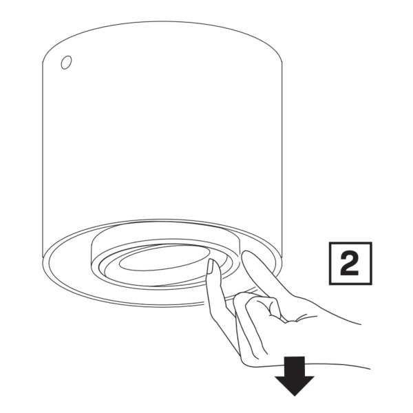 Downlight do sypialni XENO 325389 podłużna tuba biała złota