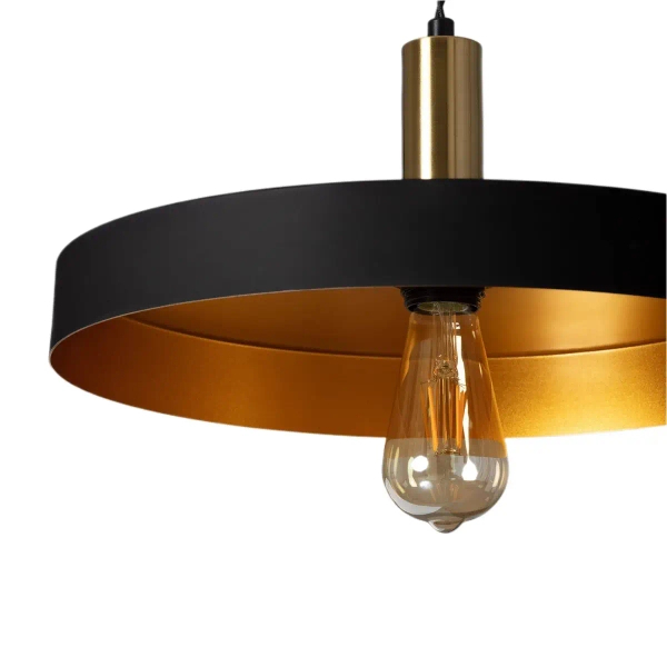 Metalowa wisząca lampa Dario ABR-LWO-DARIO-C talerz nad wyspę czarna