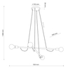Salonowa lampa wisząca rustykalna Helix 4949 TK Lighting drewniana czarna