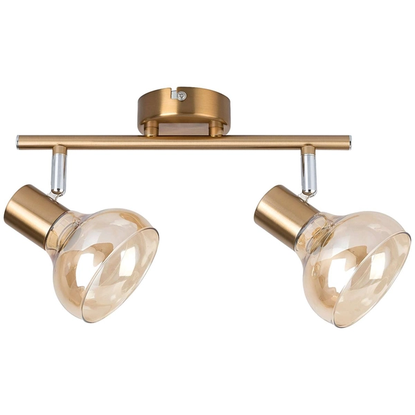 Plafon LAMPA sufitowa HOLLY 5547 Rabalux loftowa OPRAWA metalowa reflektorki szklane regulowane antyczne złoto bursztynowe