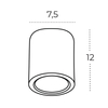 Łazienkowa lampa sufitowa Conyon AZ6025 LED 10W 3000-6000K IP54 czarny
