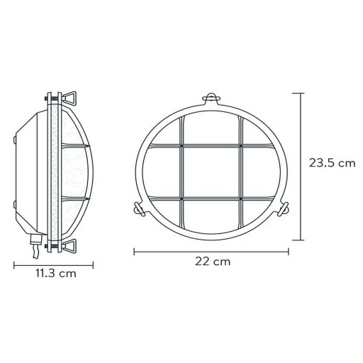 Zewnętrzna LAMPA elewacyjna DUDLEY 11890/25/02 Lucide okrągła OPRAWA sufitowa outdoor IP44 złota