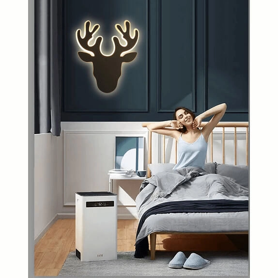 Dekoracyjny kinkiet DEER-B LED 6W 2800-3200K jeleń metalowy czarny