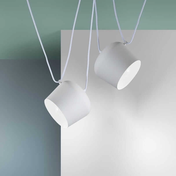 Zwisająca lampa Spider ABR-LWRU-W Abruzzo do sypialni metalowa biała