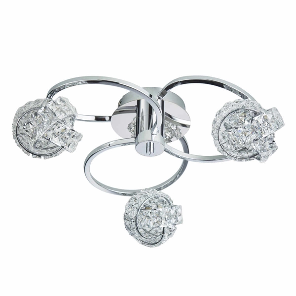 Kryształowa lampa sufitowa Talia 76285 Endon transparentna chrom