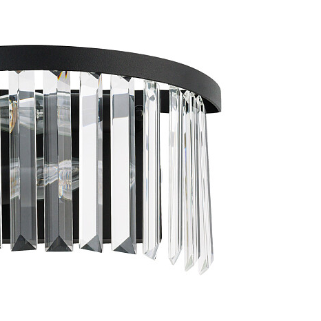 Lampa ścienna glamour Cristal 7633 kinkiet czarny przezroczysty
