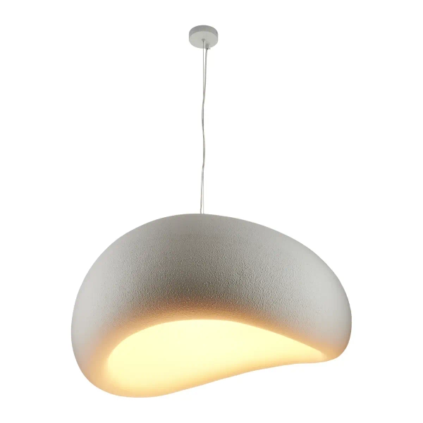 Lampa wisząca nowoczesna biała tworzywo STONE DN426-800 kloszowa E27 do jadalni 1p