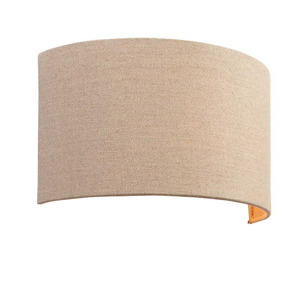Lampa na ściane Obi 70335 Endon klasyczna len półokrągłą beżowy