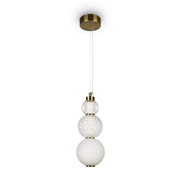 Szklana lampa wisząca Collar P069PL-L16G3K LED 16W pionowa przeźroczysta