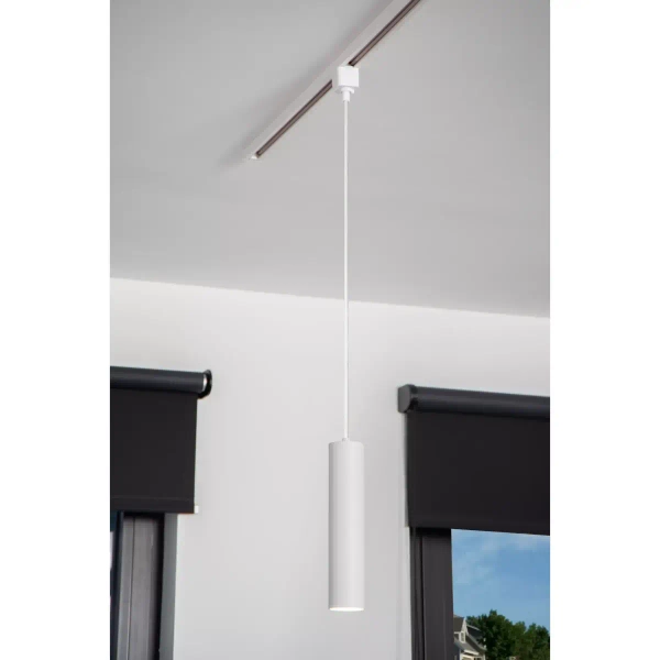 Zwisająca lampa Track 09955/01/31 Lucide sopel ściemniana biała