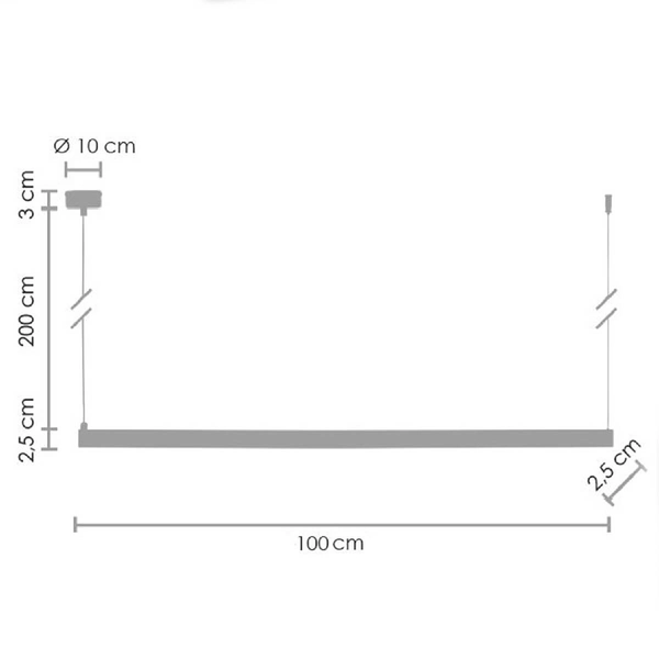 Wisząca lampa BEAM ST-8960-L100 black Step Into Design LED 10W 3000K czarna