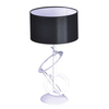 Stołowa lampka z abażurem Korfu K-3453 metalowa biała czarna