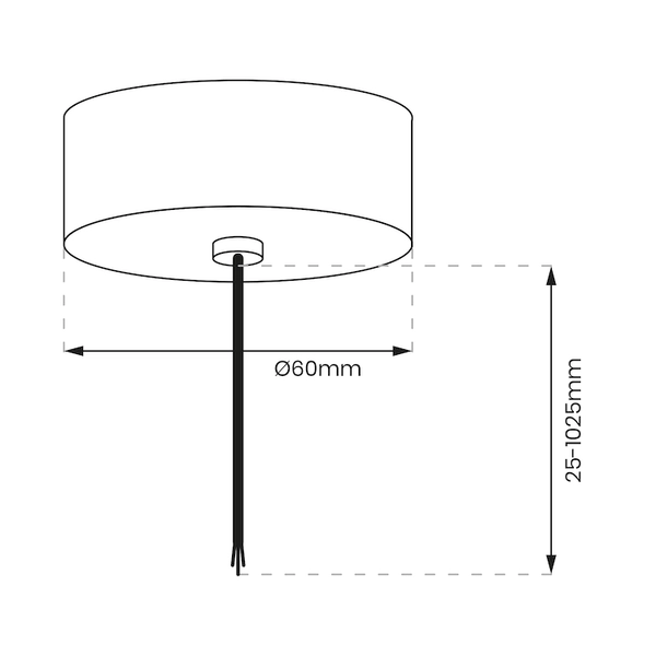 Zasilajaca prowadnica 1-fazowa Track Light ML0719 zawiesie białe
