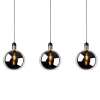 Wisząca lampa potrójna Julius 34438/03/65 Lucide okrągła czarna złota
